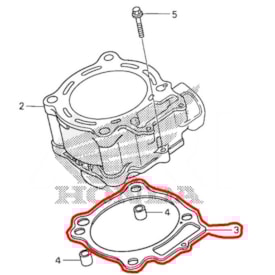 Segunda imagem do produto Junta de Cilindro Crf 250r 04/09 - Crf 250x 04/17 Honda
