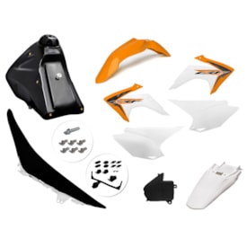 Kit Adaptavel Crf 230 Amx Avtec Cw Laranja Branco