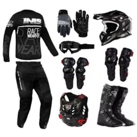 Kit Equipamento Completo Ims Amx Protork Trilha Motocross