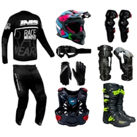 Segunda imagem do produto Kit Equipamento Completo Ims Amx Trilha Motocross