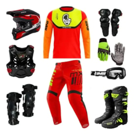 Kit Equipamento Trilha Enduro Motocross Completo IMS Amx 9 Itens