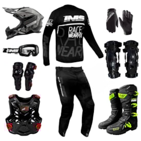 Kit Equipamento Trilha Motocross 2025 Ims Amx Protork Completo