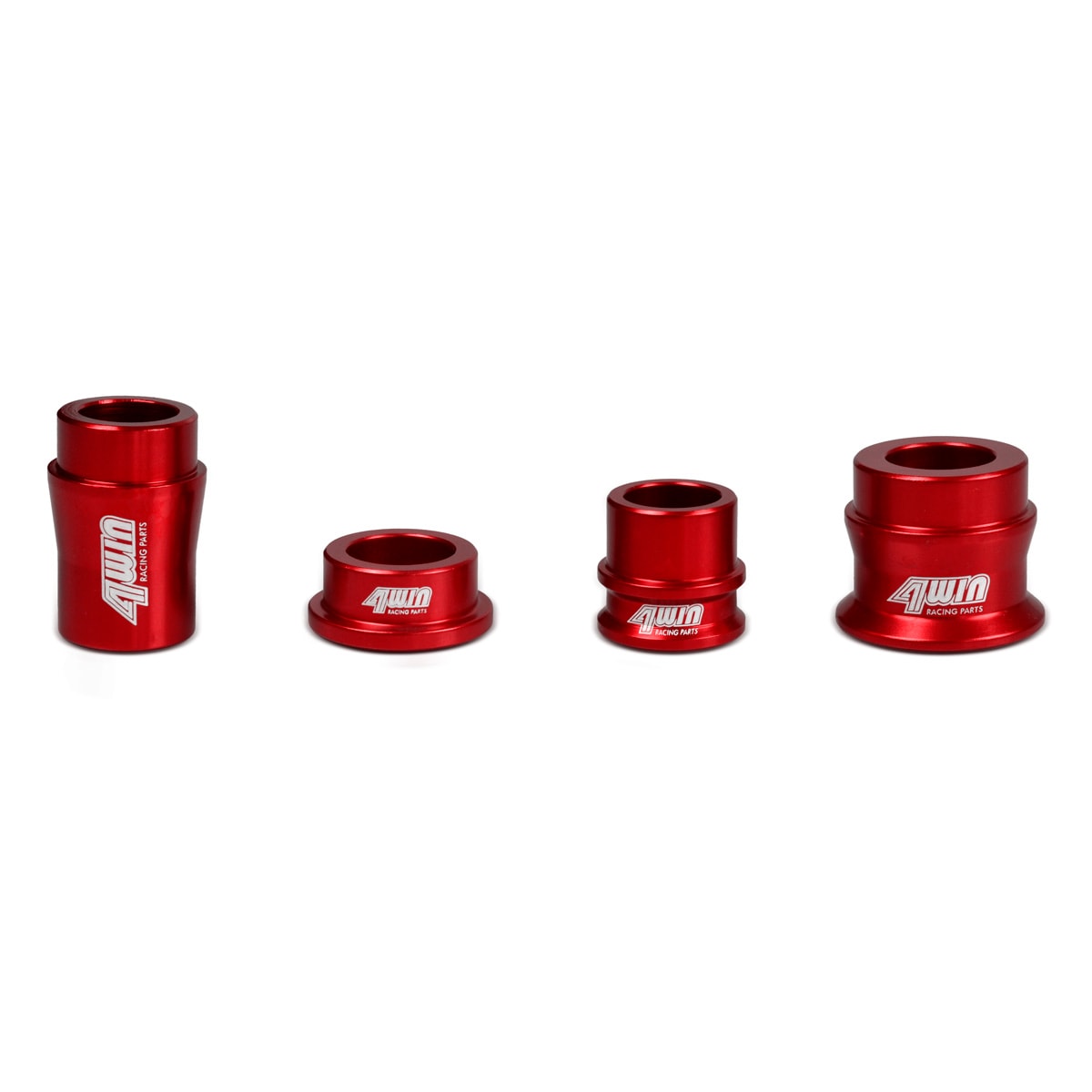 Segunda imagem do produto Kit Espaçadores de Roda Crf 250f 300f Dianteiro Traseiro 4win Vermelho