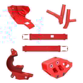 Kit Guia De Corrente Anti Block E Protetores / Balança / Motor /  Quadro Anker Vermelho