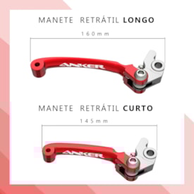 Segunda imagem do produto Kit Manete Crf 230 - Crf 250f Retrátil Anker Preto