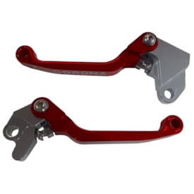 Segunda imagem do produto Kit Manete Crf 230 - Crf 250f Retrátil Corona Vermelho