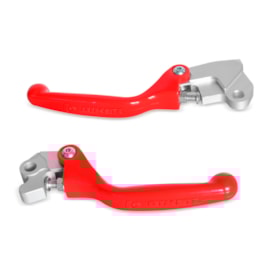 Segunda imagem do produto Kit Manete Crf 230f Crf 250f 300f Retrátil Biker Gp6 Vermelho