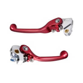 Kit Manete Crf 250r 04/06 - Crf 250x 04/17 - Crf 450r 04/06 - Crf 450x 05/17 Retrátil Gaia Mx Vermelho