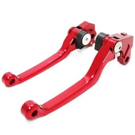 Segunda imagem do produto Kit Manete Crf 250r 04/06 - Crf 450r 04/06 Retrátil Red Dragon Premium Vermelho