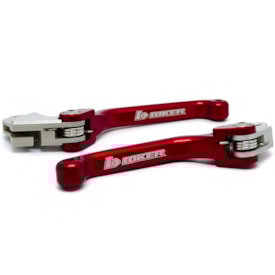 Kit Manete Crf 250r 07/21 - Crf 450r 07/21 Retrátil Biker Vermelho