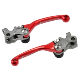 Kit Manete Gas Gas 250 300 350 Ec Ecf 21/26 Braketec Retrátil Vermelho Zeta Pivot Set