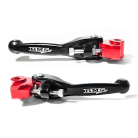 Kit Manete Husqvarna Enduro 22/22 Retrátil Bms Nanotech Braktec Preto Vermelho