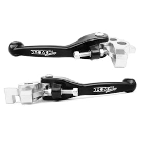 Kit Manete Husqvarna Magura 18/21 Retrátil Bms Nanotech Preto Prata