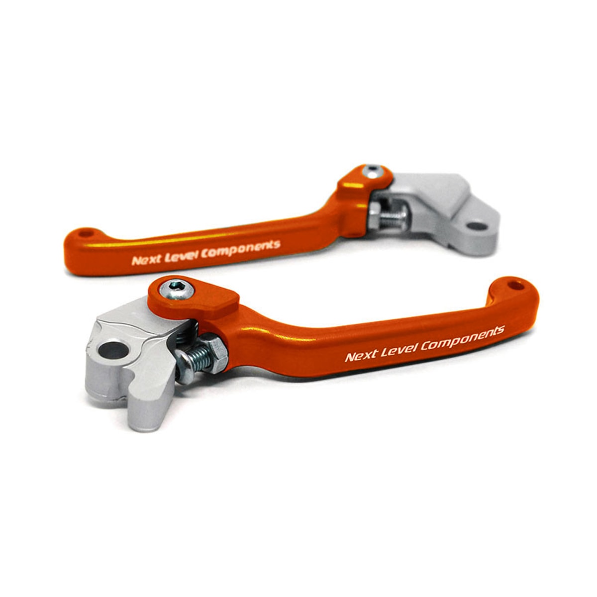 Segunda imagem do produto Kit Manete Ktm 150 250 300 350 450 Exc Excf 14/26 Retrátil Biker Laranja