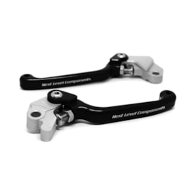 Segunda imagem do produto Kit Manete Ktm 150 250 300 350 450 Exc Excf 14/26 Retrátil Biker Preto