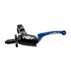 Segunda imagem do produto Kit Manete Kxf 250 13/20 - Kxf 450 13/16 Retrátil Asv F4 Pro Azul