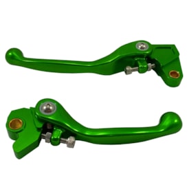 Kit Manete Kxf 250 21/23 - Kxf 450 19/23 Retratil Red Dragon Verde