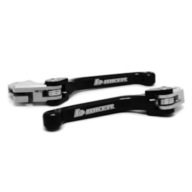 Kit Manete Mxf 250 Ts 2 Tempos Retrátil Biker Preto