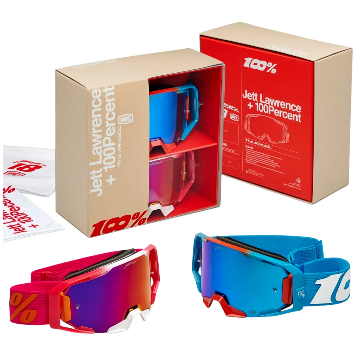 Kit Óculos 100% ARmatic Jett Lawrance Edition Pack 2un