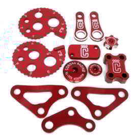 Kit Peças Anodizadas Crf 230 7 Peças Corona Vermelho