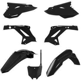 Kit Plástico Cr 125 00/01 - Cr 250 00/01 Completo Polisport Restyling Preto