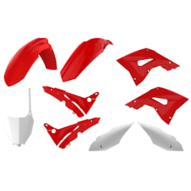 Kit Plástico Cr 125 02/07 - Cr 250 02/07 Polisport Vermelho Branco