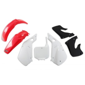 Kit Plástico Cr 125 98/99 - Cr 250 97/99 Ufo Vermelho Branco Preto