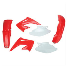 Kit Plástico Cr125 05/07 - Cr 250 05/07 Ufo Vermelho Branco