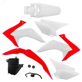 Kit Plástico Crf 230 15/22 Protork Vermelho Branco