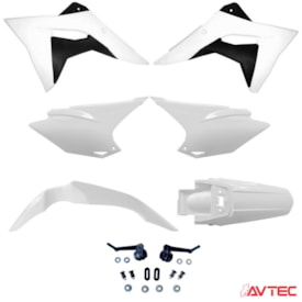 Kit Plástico CRF 230 AvTec PRO Branco
