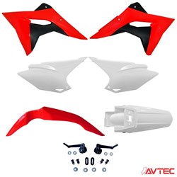 Kit Plástico CRF 230 AvTec PRO Vermelho Branco
