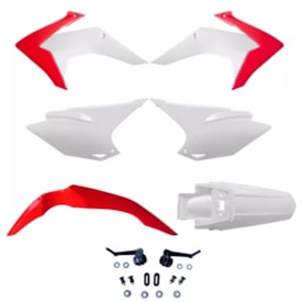 Kit Plástico Crf 230 Avtec Vermelho Branco