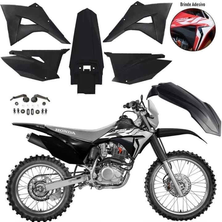 Kit Plastico CRF 230 BIKER Elite Preto Gringa MX