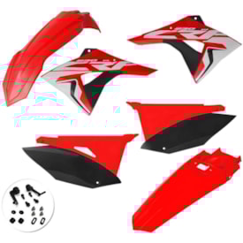 Kit Plástico Crf 230 Biker Elite Vermelho Preto