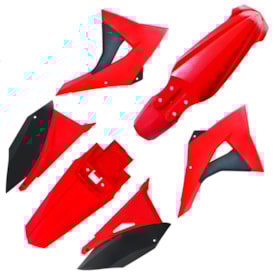 Segunda imagem do produto Kit Plástico Crf 230 Biker Elite Vermelho Preto