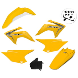 Kit Plástico Crf 230 com Adesivo Amx Amarelo
