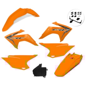 Kit Plástico Crf 230 com Adesivo Amx Laranja