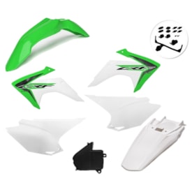 Kit Plástico Crf 230 com Adesivo Amx Verde Branco