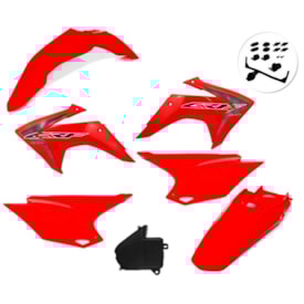 Kit Plástico Crf 230 com Adesivo Amx Vermelho
