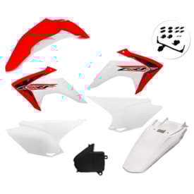 Kit Plástico Crf 230 com Adesivo Amx Vermelho Branco