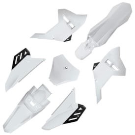 Segunda imagem do produto Kit Plástico Crf 230 Completo Biker MY25 Branco