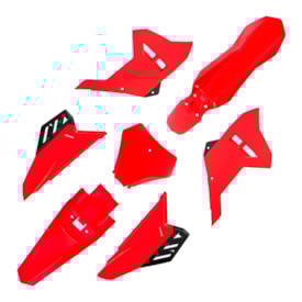 Segunda imagem do produto Kit Plástico Crf 230 Completo Biker MY25 Vermelho