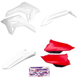 Kit Plástico Crf 250f 21 Amx Branco Vermelho Branco