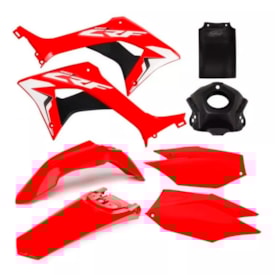 Kit Plástico Crf 250f Amx Vermelho Preto