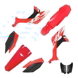 Kit Plástico Crf 250f Biker Evo Vermelho Preto
