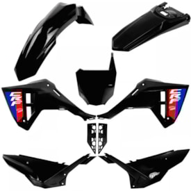 Kit Plástico Crf 250f Completo Amx F-25 Preto