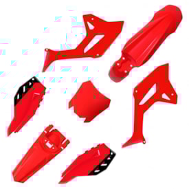 Segunda imagem do produto Kit Plástico Crf 250f Completo Biker 4ction Vermelho