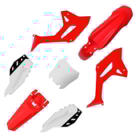 Segunda imagem do produto Kit Plástico Crf 250f Completo Biker 4ction Vermelho Branco