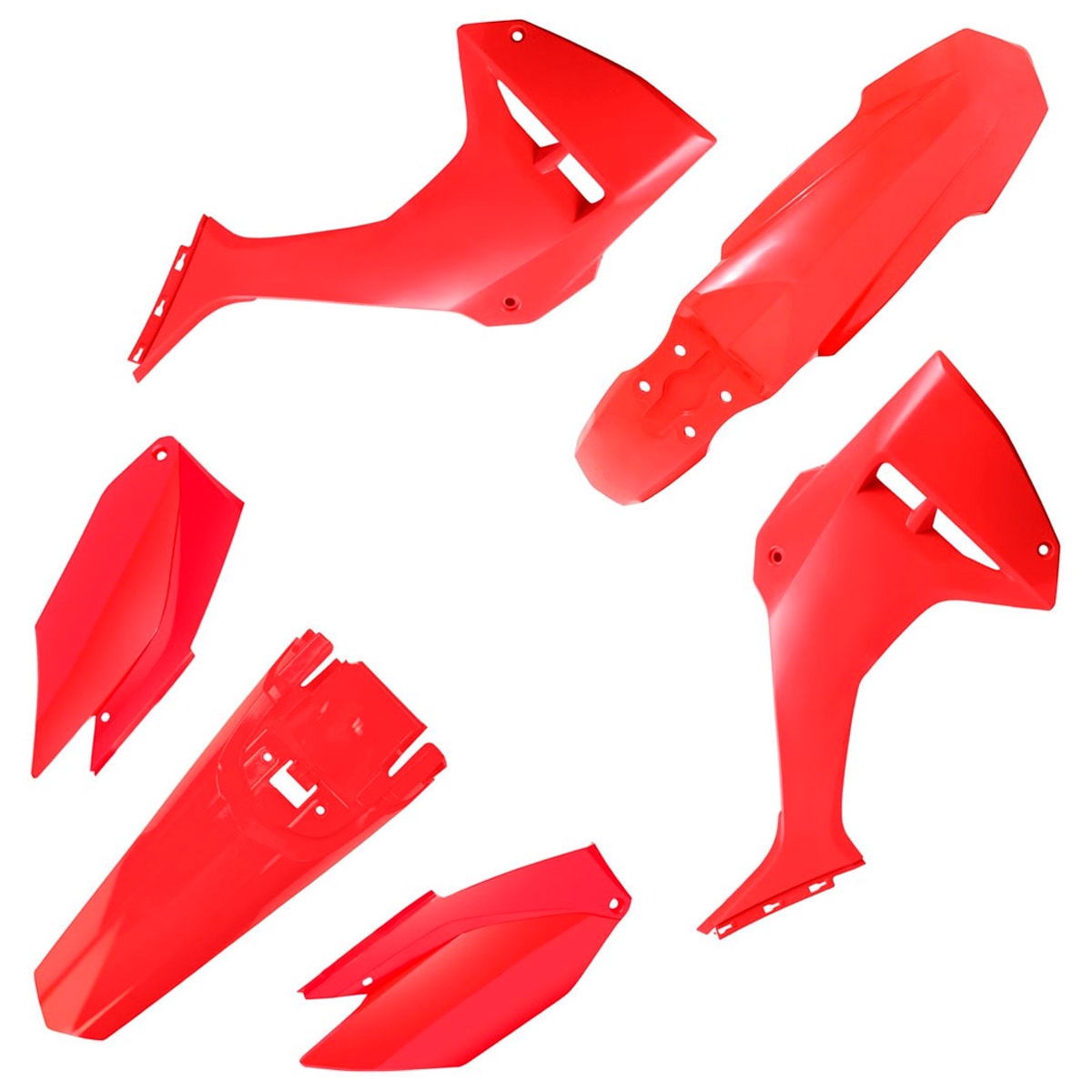 Kit Plástico Crf 250f - Crf 300f Biker MY26 Vermelho