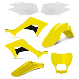 Kit Plástico Crf 250f Protork com Carenagem de Farol Amarelo